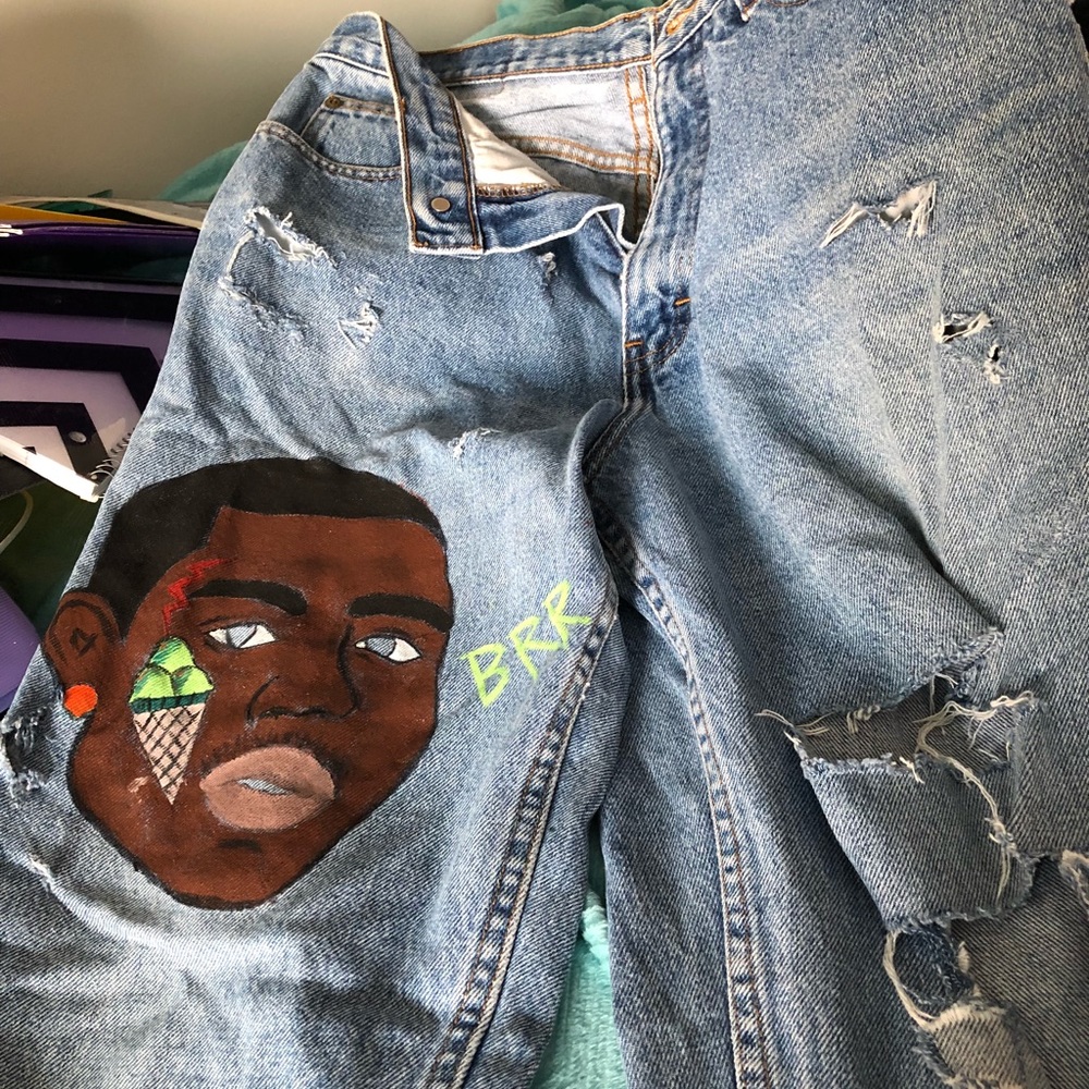 ✨🛍🎀Customized Rapper Jeans🎀🛍✨ - Picture 3 of 5
